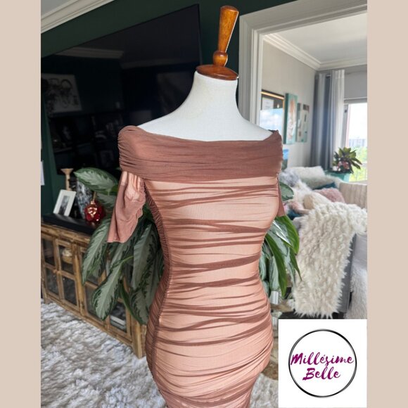 Brown Bandage Dress - Picture 4 of 7